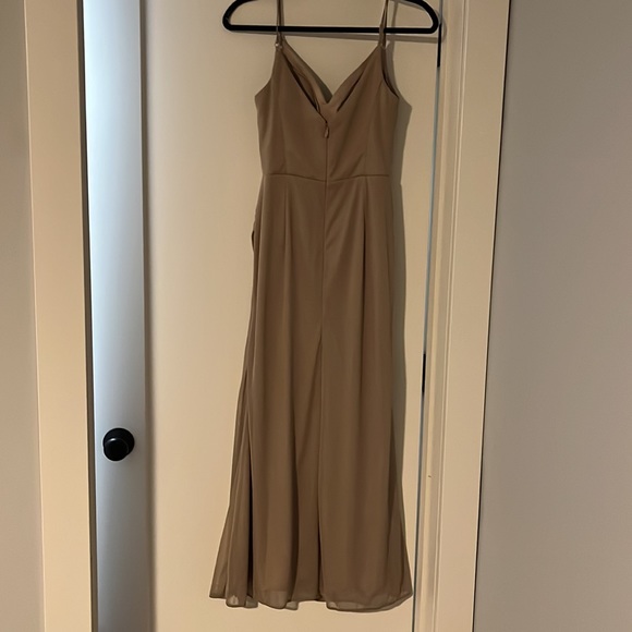 Azazie Deandra Taupe Bridesmaid Dress - Picture 9 of 16